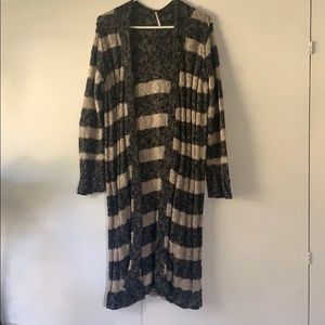 Free people striped knitted cardigan